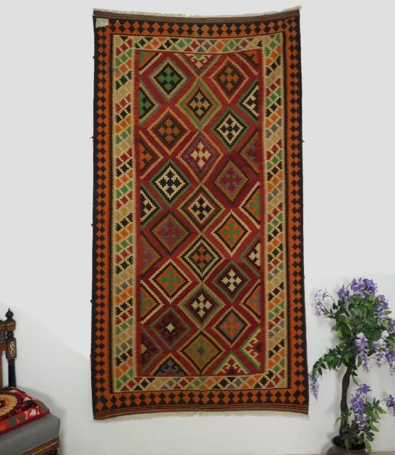 265x147 cm handgewebte nomaden Kelim Teppich orient Rug kilim flachgewebe Nr:458