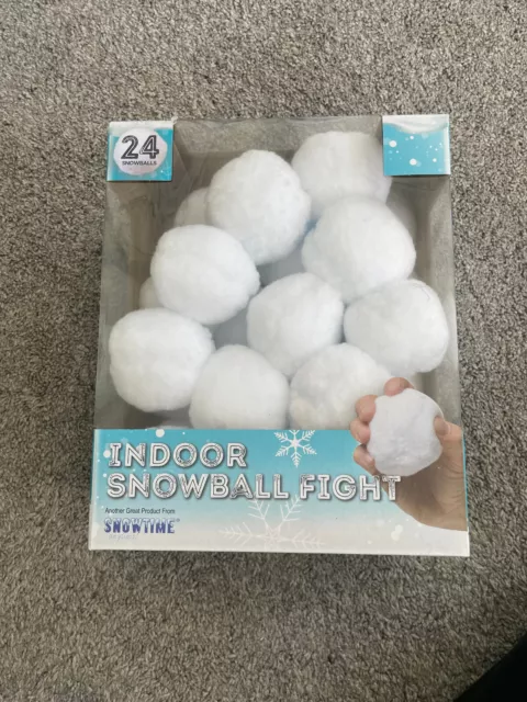 Indoor Snowball Fight 24 Pack Game for Kids Winter Indoor Toss Games Plush Toy