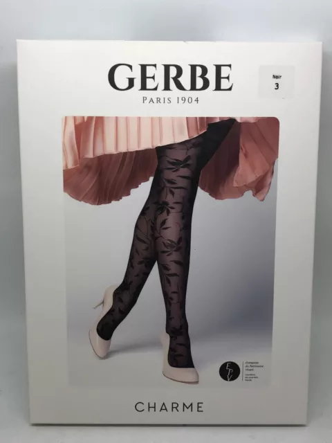 Collants Femme GERBE Charme Taille 3 couleur Noir Neuf !!!