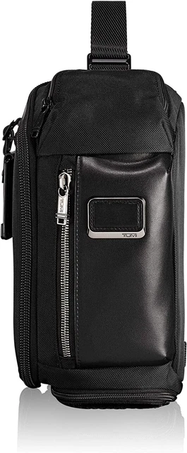 New Tumi Alpha Bravo Black Nylon Kelley Sling with Black Leather Trim - 232399D