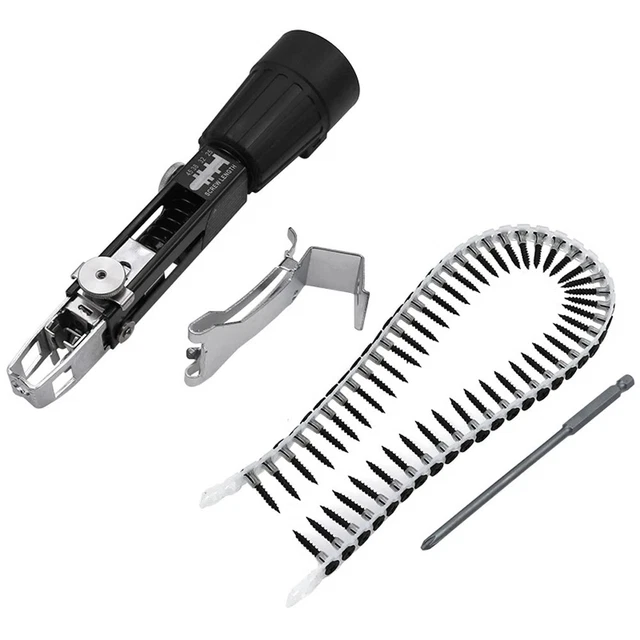 Adattatore Automatico Per Viti A Catena - Attacco Per Trapano Elettrico, Alimentazione Automatica, Morsetto 41-46 Mm, Include 50 Viti