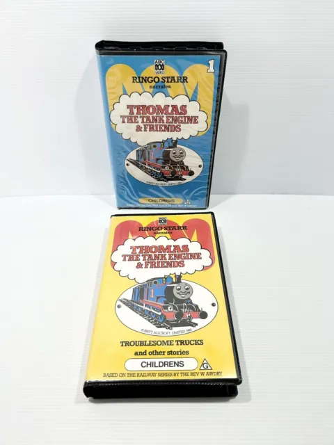 Thomas The Tank Engine & Friends X2 Ringo Star Clamshell VHS 1984 ABC