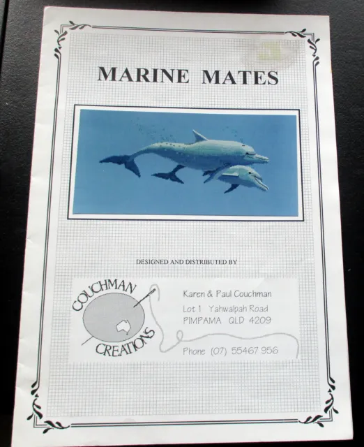 Counted Cross Stitch COUCHMAN CREATIONS PATTERN-MARINE MATES-DOLPHINS-CC006-1994