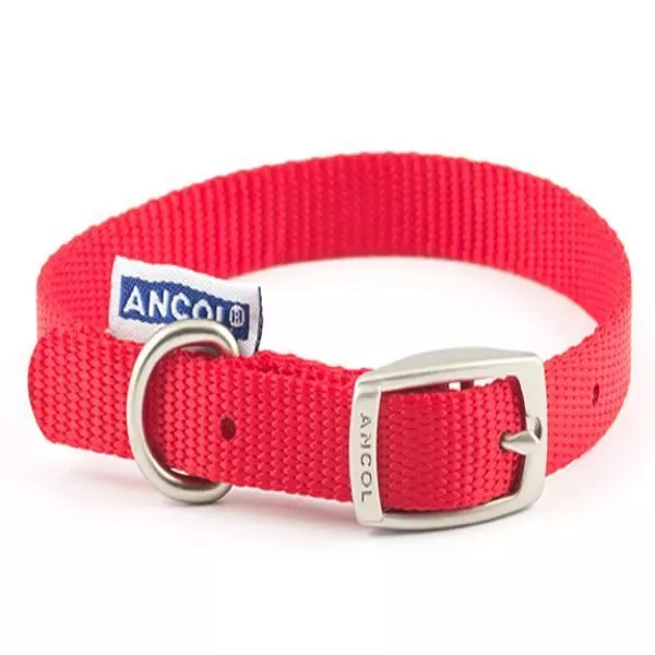 Vibrant Ancol Rouge Nylon Col : Léger, Tous Temps, Ajustement Rapide, 6 Couleurs