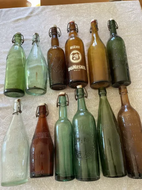 Lot d’anciennes bouteilles de bières