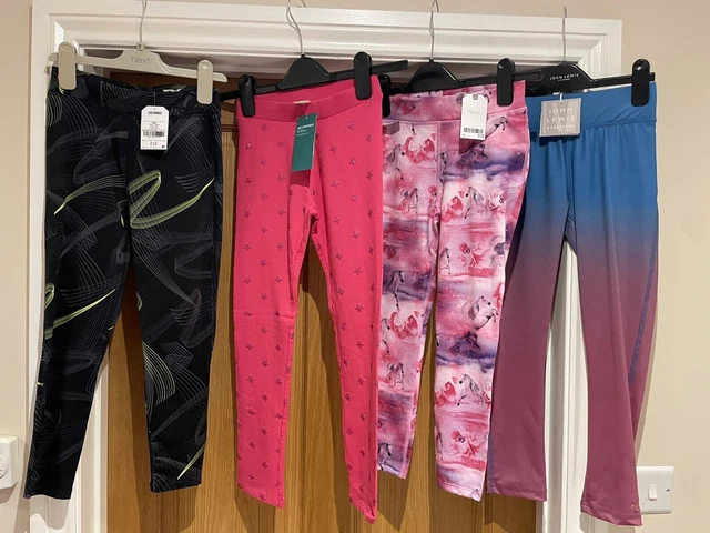 Pacchetto leggings pantaloni da ragazza nuovo con etichette età 8-9 anni prezzo di zecca £50+ - Next John Lewis H&M