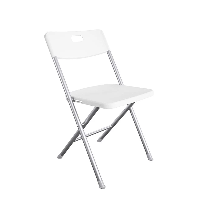 Mainstays Resin Seat & Back Folding Chair, White, 4-Pack
