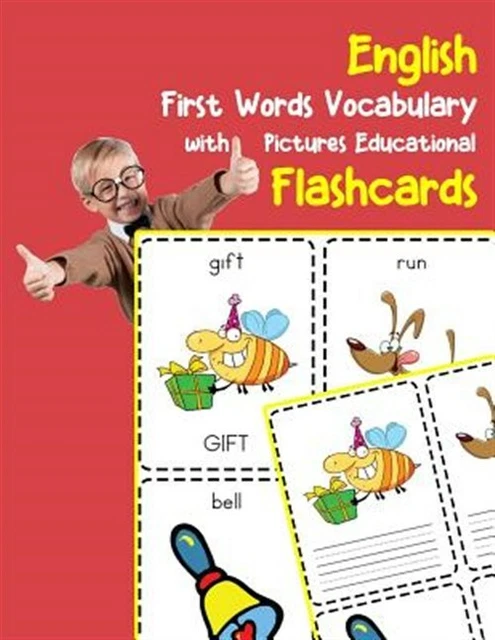 ENGLISH FIRST WORDS Vocabulary with Pictures Educational Flashcards ...