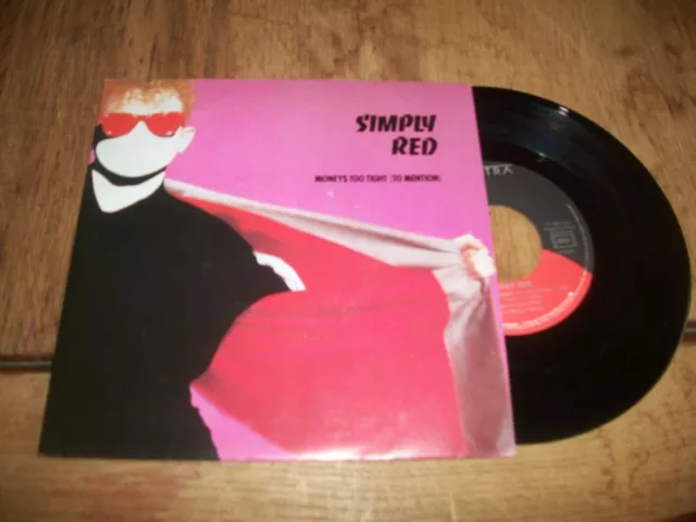 vinyle 45 tours, simply red, moneys too tight