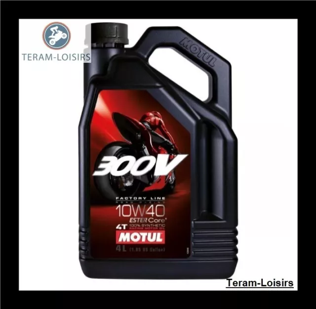 Huile Moteur Moto Motul 300V Factory Line Road Racing 10W40 / 4 litres