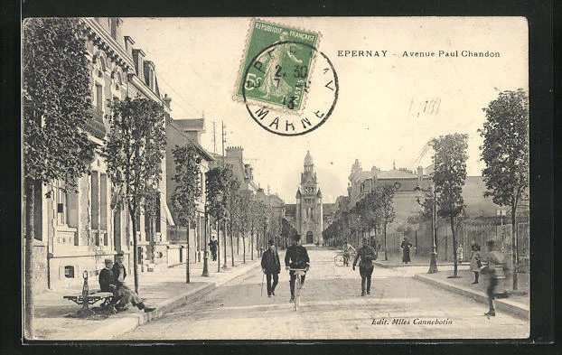 CPA Èpernay, Avenue Paul Chandon 1913
