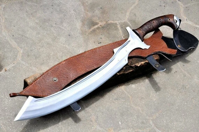 Épée De Chasse En Acier D2 Fait À La Main De 25 Pouces Avec Gaine En Cuir...