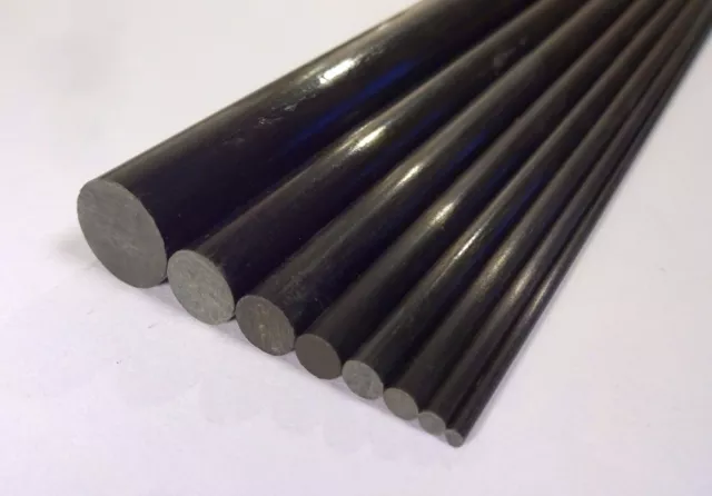 5x Short Lengths 4mm OD x 200mm Pultruded Carbon Fibre Rods (R4-200)