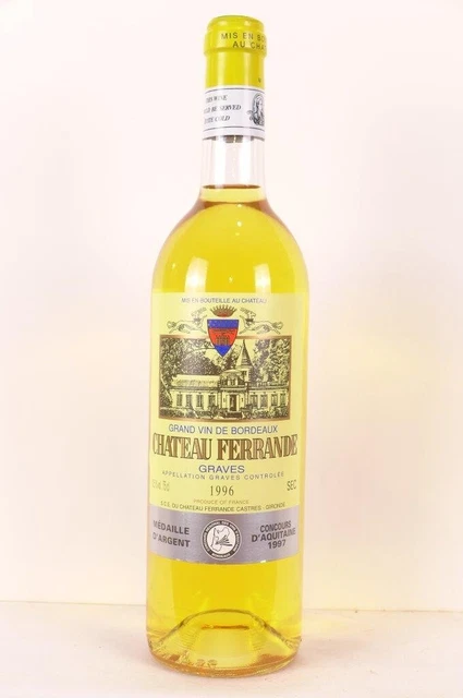 graves château ferrande blanc 1996 - bordeaux