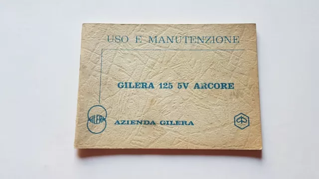 Gilera 125 5V Arcore 1976 manuale uso manutenzione originale owner's manual