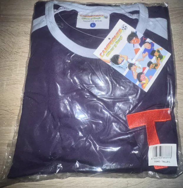 camiseta toho talla l campeones oliver y benji muy rara de encontrar Oficial