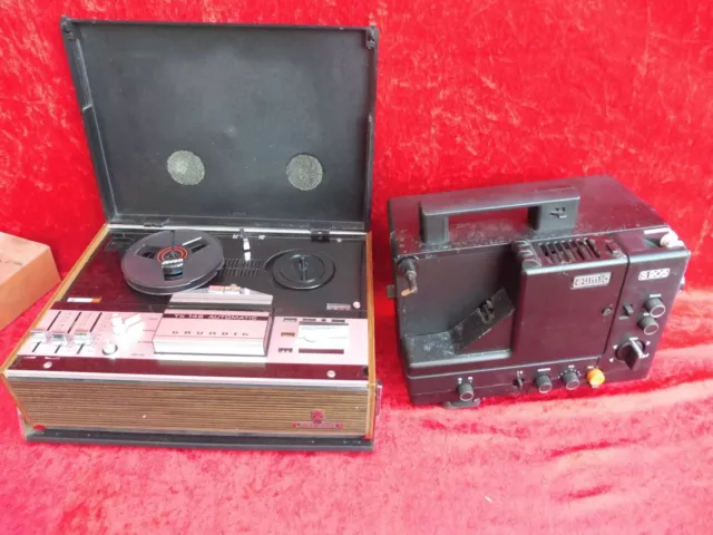 2 alter Geräte ,  Tonband Grundig ,  Filmprojektor Eumig  , für Bastler