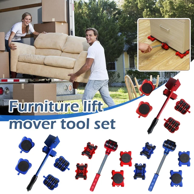 HEAVY DUTY FURNITURE Lifter Transport Tool Mover set 4 Move Roller 1