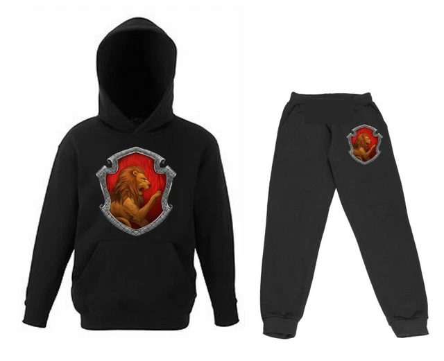 TUTA FELPA PESANTE Harry Potter classe Grifondoro nera EUR 29 90