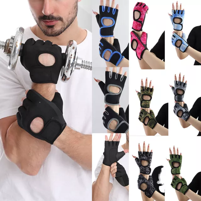 Women Men Half Finger Work Out Gym Gloves Sport Weight Lifting Exercise Fitness.