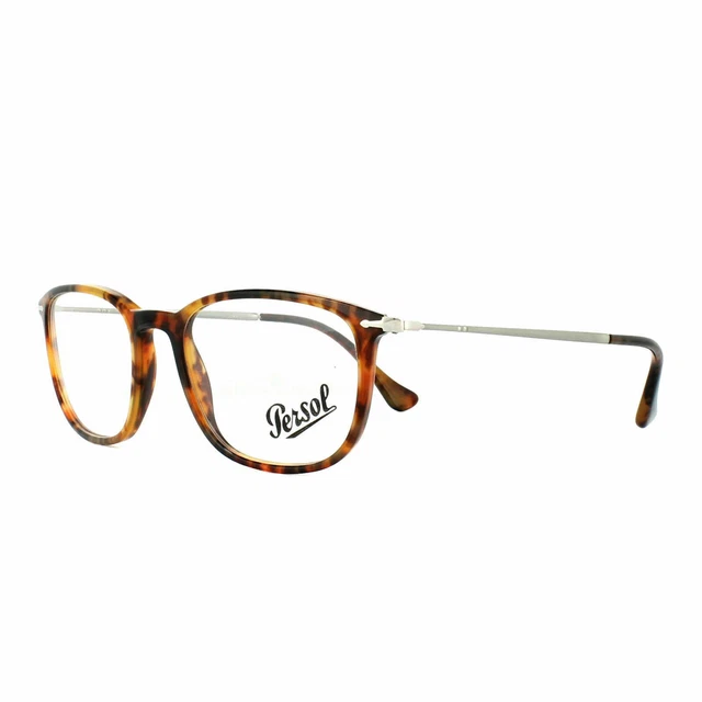 PERSOL MONTURAS DE Gafas PO3146V 108 Luz Havana 51mm Hombre EUR