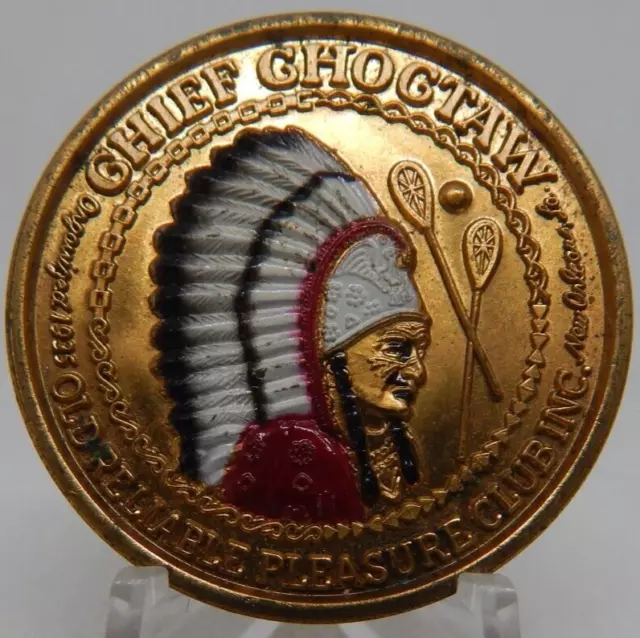 1973 Choctaw Heavy Multicolor (Multi) Mardi Gras Doubloon