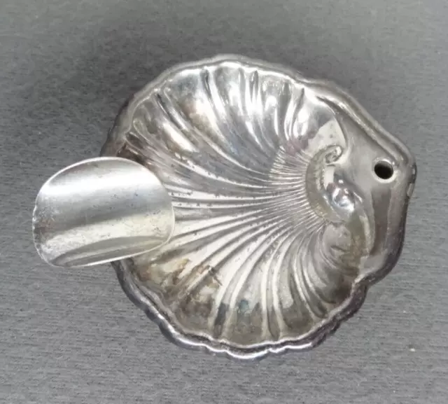 Vintage Mexican Shell Design Sterling Silver Ash Tray