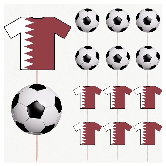 QATAR FOOD & Cupcake Picks Toppers Party Decorations World Cup 14PK £5.