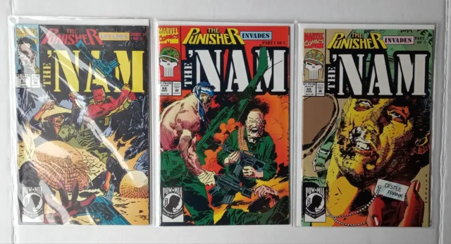 The Punisher Invades The Nam # 67, 68,69 Comple Storyline All 3 Comics Marvel