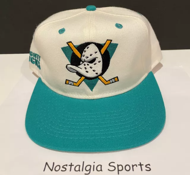 VINTAGE 90S MIGHTY Ducks of Anaheim Logo Athletic Sharktooth Snapback Hat  $250.00 - PicClick