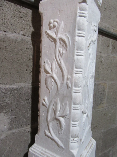 ~ Antique Carved Oak Newel Post 57 Tall 1 Of 2 ~ Architectural Salvage ~ 4