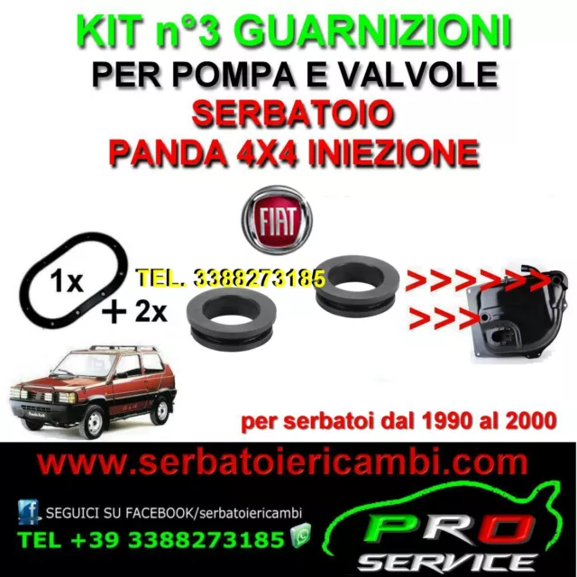 kit 3 guarnizioni x valvole serbatoio FIAT PANDA 4X4 INIEZIONE 75482321 7544347