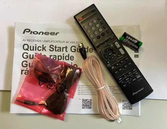 Zubehör für Pioneer VSX-531D, Remote, Einmessmikrofon, Quick-Manual, Antenne