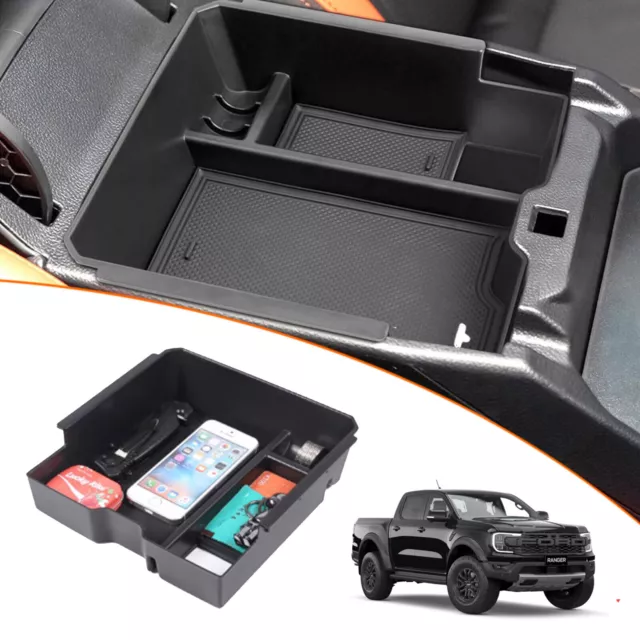 Center Console Tray Armrest Storage Box For Ford Ranger Everest 2023 Accessories