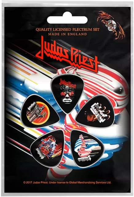 Judas Priest Plectrum Pack Guitar Pick X 5 Band Logo British Steel Official