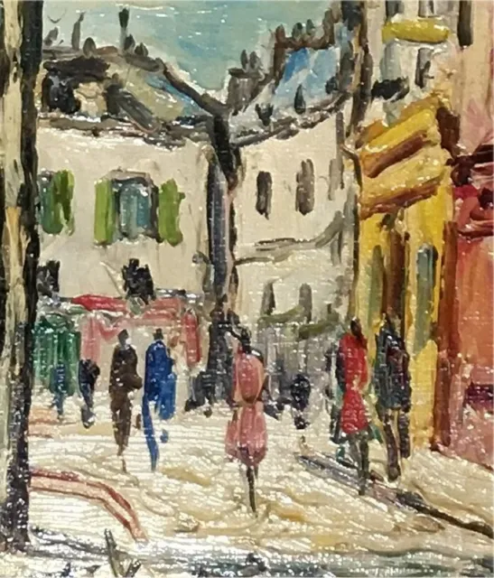 Robert LE BERGER (1905-1972) huile sur toile "Montmartre,  Place du Tertre" 2