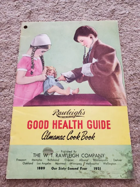 Good Health Guide -1951 Almanac Cook Book Rawleighs