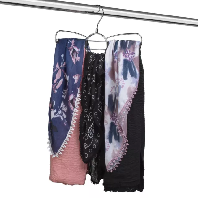 USTECH Butterfly Space-Saving Multi-Tier Scarf Organizer Hanger 2 Pack