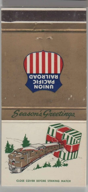 Matchbook Cover - Railroad - Union Pacific Railroad Season's Greetings