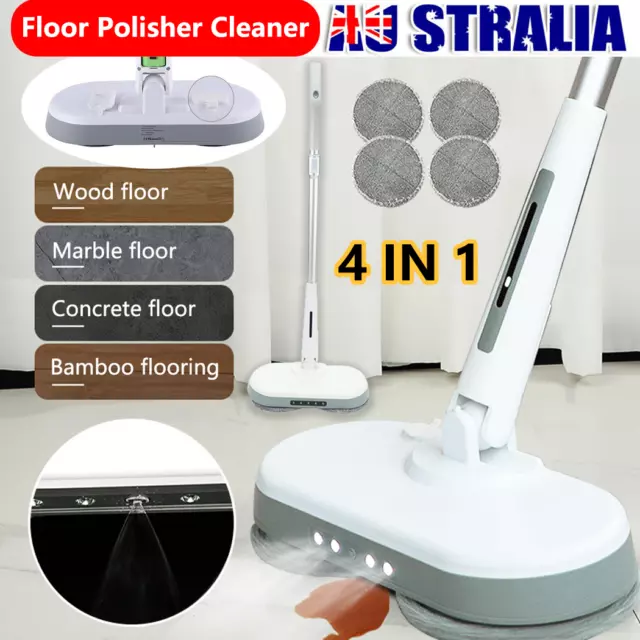 Electric Spin Mop Cordless Floor Cleaner Polisher Sweeper Washer Scrubber 2024