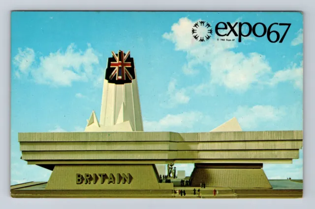 Montreal Quebec-Canada, Expo 67, Great Britain Pavilion, Vintage Postcard