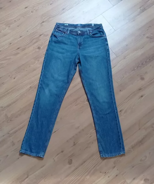 JACK&JONES Jeans Hose REGULAR CLARK Gr.176 blau+Waschung 5 Pocket Stil Baumwolle