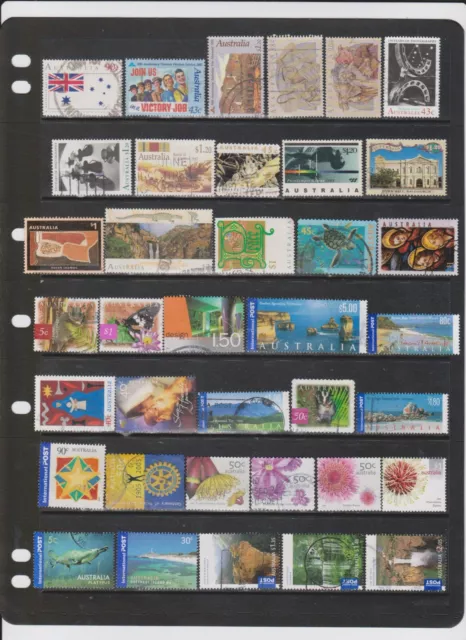 50 Modern Postage Stamps of Australia, Mostly Nice Used