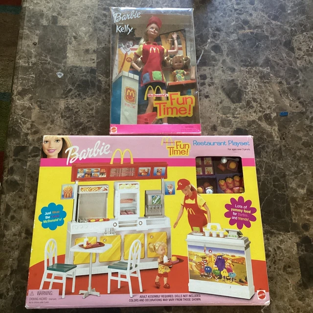 BARBIE FUN TIME! McDonald's Restaurant Playset NRFB Mattel 88811