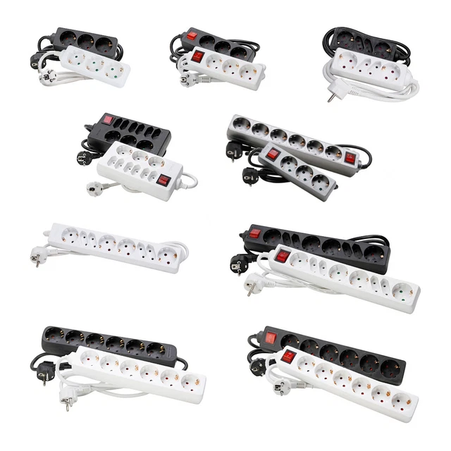 Braytron Mehrfachsteckdose Mit Kindersicherung - 3-fach/4-fach/6-fach, Mit Oder Ohne Kabel & Schalter