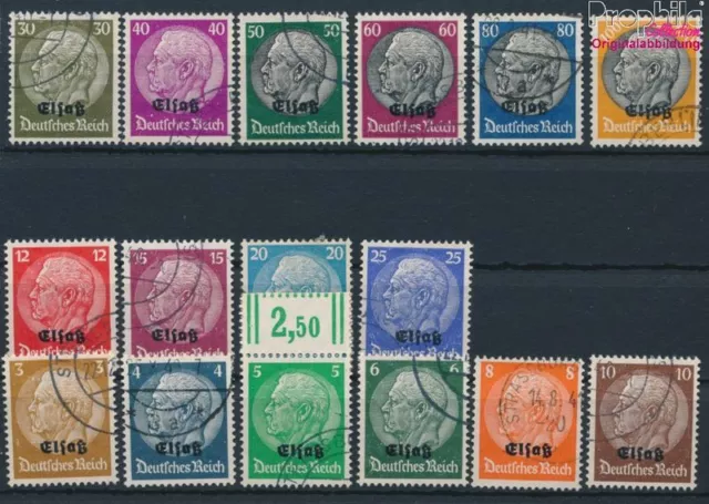 Briefmarken Elsaß (Dt.Bes.2.WK.) 1940 Mi 1-16 gestempelt (10221167