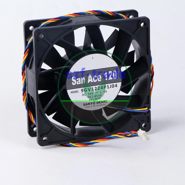 thumbnail image 2 of Sanyo 12V 0.62A 38mm Cooling Fan 9GA0312P3K0051 - 4-Wire, Open Box Like New 2 of 11