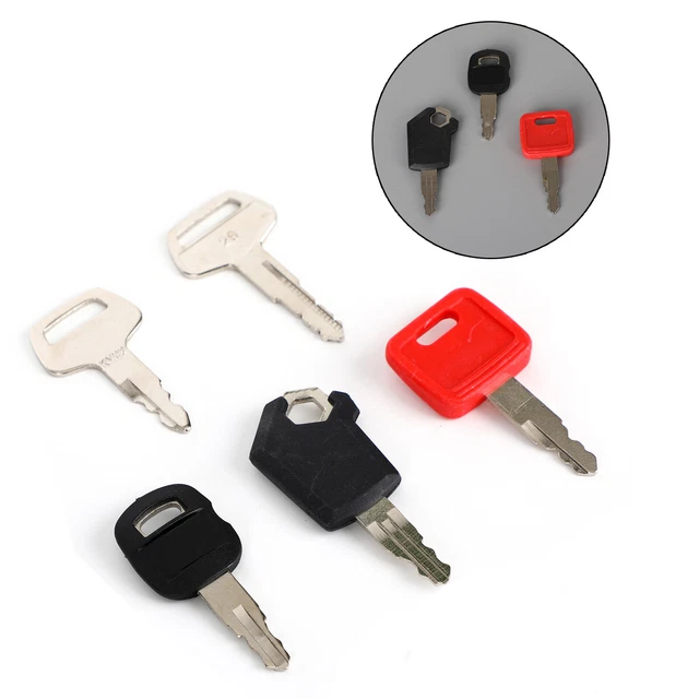 5 Master Heavy Equipment Keys For Caterpillar John Deere Kato Komatsu