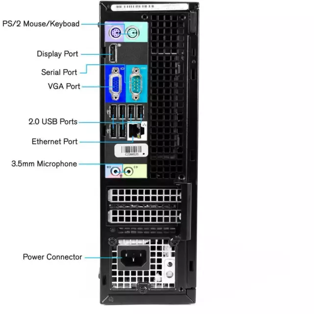 Dell Optiplex SFF/DT Computer Core i3 i5 i7 16GB RAM 2TB HDD/SSD W10 Pro PC WiFi 3