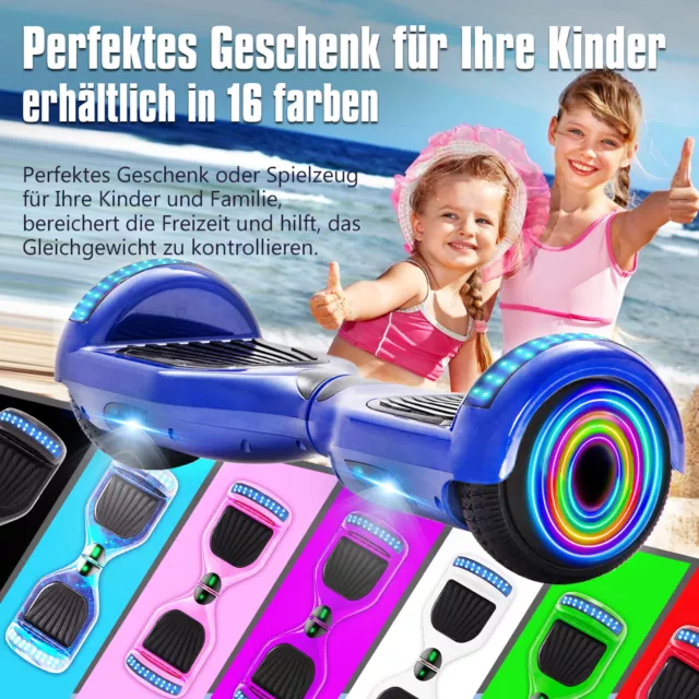 Hoverboard Kinder 6,5 Zoll Elektro Scooter Bluetooth Balance Board ElektroRoller 2